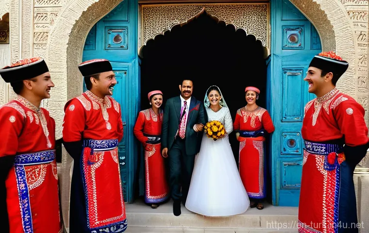 투르크메니스탄 전통 결혼식 - **The Grand Turkmen Wedding Feast (Toý):**
A wide, lively scene depicting a bustling Turkmen wed... 투르크메니스탄 전통 결혼식 - **The Grand Turkmen Wedding Feast (Toý):**
A wide, lively scene depicting a bustling Turkmen wed...