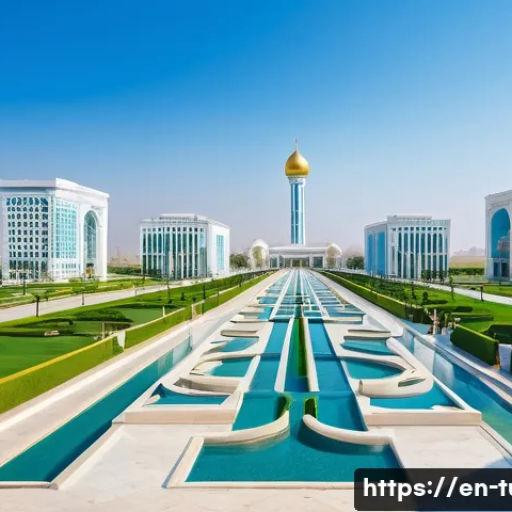 투르크메니스탄 경제 발전의 역사 - **Modern Turkmen Prosperity: Gas, City, and Community**
A vibrant, wide-angle shot showcasing th...